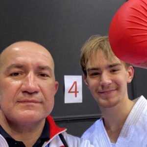 Coach Jaroslav Javorský s bronzovým Marošom Janovčíkom
